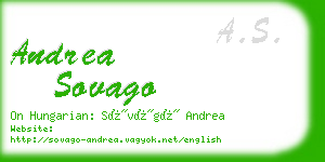 andrea sovago business card